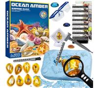 Sea Life Amber Fossil Dig Kit - Educational Science Activity for Kids, STEM Gift for Boys 6-12 Years Old
