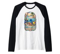 Sea Life Serenity Tropical Fish Reef Ocean Lovers Raglan Baseball Tee