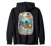 Sea Life Serenity Tropical Fish Reef Ocean Lovers Zip Hoodie