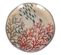Sea Life by Rose & Tulipani Rose and Tulipani-Set 2 Dinner Plates 100% Melamine, Beige, 27 centimeters