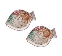 SEA Life Set of 2 Melamine Fish Plates