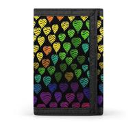 Sea Lighthouse in Sunset TriFold Wallet with 8 Card Slots, Slim Zipper Coin Pocket, Divided Billfold for Men Women, Gay Pride Rainbow, One Size, Modern