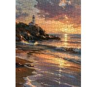 Sea Lighthouse Jigsaw Puzzle 4000 Piece, Puzzles for Adults 4000, The Impossible Challenge, Jigsaw Puzzle Games Classic Educational, Wooden Puzzles, for Home Wall Decoration Gift FNKL1-234