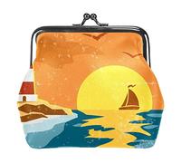 Sea Lighthouse Retro Buckle Coin Purse