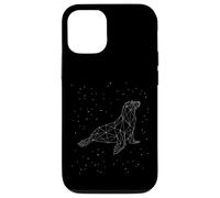 Sea Lion Constellation Seal Animal Line Art Geometric Case for iPhone 12/12 Pro