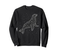 Sea Lion Constellation Seal Animal Line Art Geometric Sweatshirt