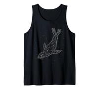 Sea Lion Constellation Seal Animal Line Art Geometric Tank Top