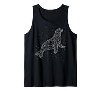 Sea Lion Constellation Seal Animal Line Art Geometric Tank Top