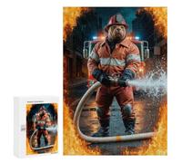 Sea lion Firefighter in Action Jigsaw Puzzle, 300 PCS, Relaxing Activity for Adults, Versatile Leisure for Adults Who Enjoy Jigsaws, at Home