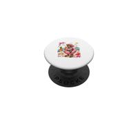 Sea Lion Floral Costume On Beach Matching Summer Vacation PopSockets Adhesive PopGrip