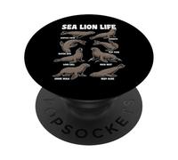 Sea Lion Life Funny Seal Marine Animal Behavior PopSockets Adhesive PopGrip