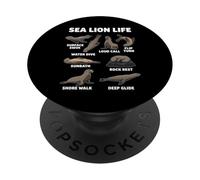 Sea Lion Life Funny Seal Marine Animal Behavior PopSockets Adhesive PopGrip