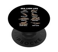 Sea Lion Life Funny Seal Marine Animal Behavior PopSockets Adhesive PopGrip