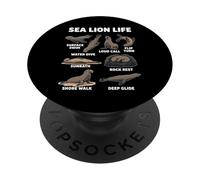 Sea Lion Life Funny Seal Marine Animal Behavior PopSockets Adhesive PopGrip