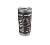 Sea Lion Life Funny Seal Marine Animal Behavior Stainless Steel Insulated Tumbler