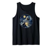 Sea Lion Looking at The Moon Ocean Scene Tank Top