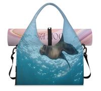 Sea Lion Sports Duffel Bag for Women Men Lion Weekend Overnight Bag with Shoe Compartment Shoulder Tote Luggage Bag for Yoga Gym Travel
