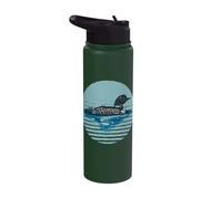 Sea Loon, Waterfowl, Aquatic, Tranquil Wildlife Stainless Steel Insulated Water Bottle