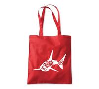 Sea Love Flowers Shark Ocean Tote Shopping Bag 10 Litres Capacity 42 x 38cm