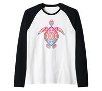 Sea Maori Turtle Vibrant Mandala Ocean Creatures Raglan Baseball Tee