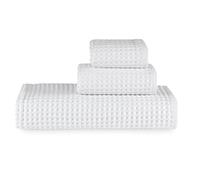 sea me at home Waffle Bath Sheet Set, 100% Turkish Cotton, Includes 1 Bath Sheet, 1 Hand Towel, 2 Face Towels