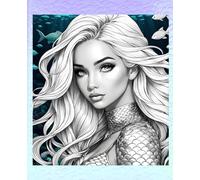 SEA MERMAID * COMPOSITION NOTEBOOK Journal Diary -Ocean Marine Folk Tale Lore- Cartoon Manga Anime Cosplay Style Art - Girl Lady Woman: ֍Wide ... Teen Homeschool College Ivy League University