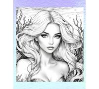 SEA MERMAID * COMPOSITION NOTEBOOK Journal Diary -Ocean Marine Folk Tale Lore- Cartoon Manga Anime Cosplay Style Art - Girl Lady Woman: ֍Wide ... Teen Homeschool College Ivy League University