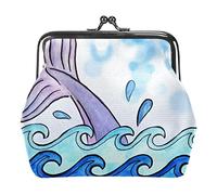 Sea Mermaid Fish Whale Tail Coin Purse Wallet Bag Change Pouch Gifts for Women Kids Girls Key Holder