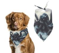 Sea Monster Octopuss Tentacles Fangs Cute Dog Bandana Triangle Adjustable Washable Cat Scarf Pet Accessories