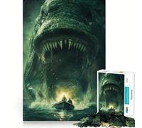 Sea Monsters Maw 1000 Piece Jigsaw Puzzles for Teenagers Jigsaw Think Game Calm Mind Quality Edge (50x75cm)