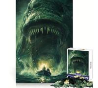Sea Monsters Maw 1000 Piece Jigsaw Puzzles for Teenagers Mind Challenge Toy Quiet Hobby Precise Cut Seasonal Gift (38x26cm)