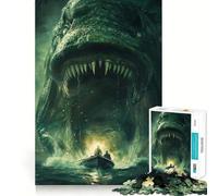 Sea Monsters Maw 1000 Piece Jigsaw Puzzles for Teenagers Mind Challenge Toy Quiet Hobby Precise Cut Seasonal Gift (38x26cm)