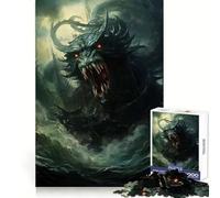 Sea Monsters Rage 1000 Piece Jigsaw Puzzles for Adults Teenagers Recall Boost Calm Escape Smooth Cut Heartfelt Gift (50x75cm)