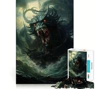 Sea Monsters Rage 1000 Piece Jigsaw Puzzles for Adults Teenagers Recall Boost Calm Escape Smooth Cut Heartfelt Gift (50x75cm)
