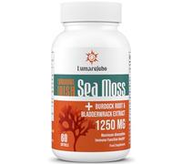 Sea Moss 30,000 mg, Most High Strength Wildcrafted Irish Sea Moss Softgels with Bladderwrack & Burdock Root, 30:1 Extract, North Atlantic Sea Moss Supplement, Vegan (60 Capsules)