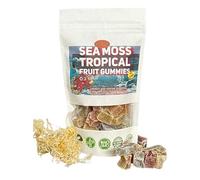 Sea Moss and Tropical fruit Gummies | min 30 peices in a pack 150g | Vegan, Non GMO, Made with Real Fruit & Wild crafted sea moss | Moringa Tea and Coconut Sugar All Natural | no added chemicals
