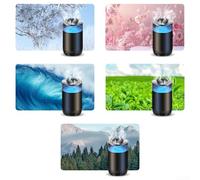 Sea Mountain Cloud Mist Car Air Freshener Rechargeable USB-C Aroma Diffuser with Gentle Intense Continuous Fragrance Modes (Cedar)