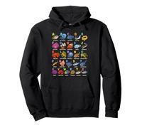 Sea Ocean Animals Learning Alphabet, Marine Biology Lover Pullover Hoodie