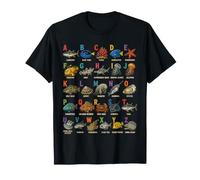 Sea Ocean Animals Learning Alphabet, Marine Biology Lover T-Shirt