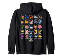 Sea Ocean Animals Learning Alphabet, Marine Biology Lover Zip Hoodie