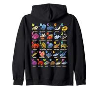 Sea Ocean Animals Learning Alphabet, Marine Biology Lover Zip Hoodie