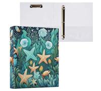 Sea Ocean Reef Fish 3.8cm Binder Three Rings With Storage Box 1/2 Pack Various Binder Hard Cover