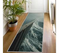 Sea Ocean Runner Rugs for Hallway 65x180 cm, Ocean Wave Runner Rug, Golden Gate Bridge Washable Non Slip Long Carpet, Floor Mat, Kitchen Bedroom Living Room Hall Entrance Decor （BU331）