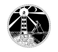 Sea Ocean Sailing Ship Lighthouse Night Engraving Stickers 36x36cm Window Decals Black