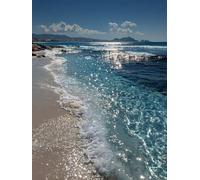 Sea Ocean Waves DIY Diamond Art, Diamond Painting for Home Wall Decor, Landscape 5D Square Full Drill Crystal Art Kits for Adults, DIY Cross Stitch Embroidery Crafts Pictures, Gifts, 12x16in 7-2303