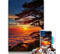 Sea of Clouds at Sunrise 1000 Piece Jigsaw Puzzles for Teenagers,Help The Brain Exercise Addictive Toys to Cultivate Patience Unique Challenge Game (38x26cm)
