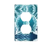 Sea of Love Duplex Receptacle Outlet Wall Plate, Standard Size 1-Gang, Polycarbonate Thermoplastic.