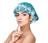 Sea of Love Satin Sleep Cap for Adults - Hair Protection and Comfort Black, Black, One size