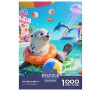 Sea Otter 1000 Pieces Premium Jigsaw Animal for Adults Gifts Quirky, Abstract Design, Home Decoration, Educational, Challenging 70x50cm/1000pcs