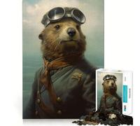 Sea Otter As A Pilot 1000 Piece Jigsaw Puzzles for Adults Mind Skill Toy Casual Relax Design Assembly Art Collection Piece (50x75cm)